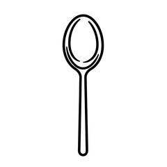 Minimalist spoon icon designed with a single line for modern culinary graphics and illustrations