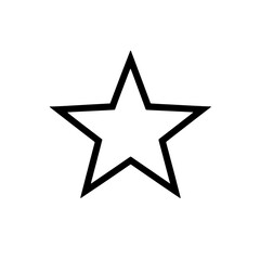 Minimalist star icon in a single line style with a sleek and modern design suitable for various creative projects and themes