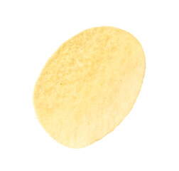 One tasty potato chip isolated on white