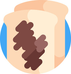 toast illustration on a white background     