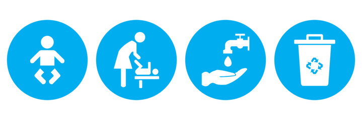 People line icon set. Family, couple, man, woman, wheelchair, stroller, baby, children, elderly person, pregnant outline signs. Editable stroke. Vector graphics 