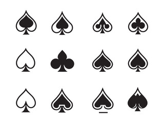 Simple Spade Line Art Illustration Vector