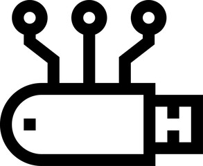 usb drive illustration on a white background    