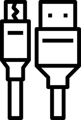 usb charger (2) illustration on a white background    