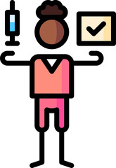 vaccination illustration on a white background     