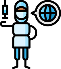 vaccination illustration on a white background     