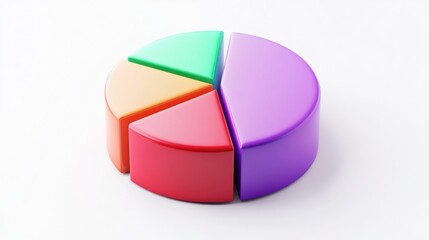 Obraz premium Colorful pie chart data analysis business graph