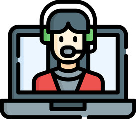 video call illustration on a white background     