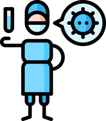 virus illustration on a white background     