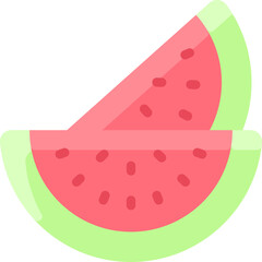 watermelon illustration on a white background     