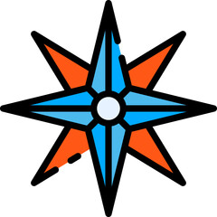 windrose illustration on a white background     