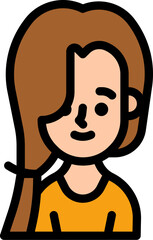 woman illustration on a white background     