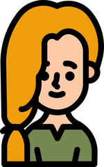 woman illustration on a white background     