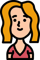 woman illustration on a white background     
