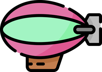 zeppelin illustration on a white background     © Loopystudio