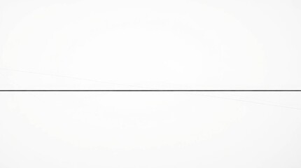 Minimalist image featuring a stark contrast of a solitary, dark line against a bright, expansive white backdrop.