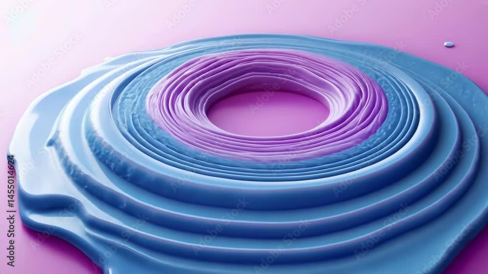 Poster colorful abstract layers of fluid paint creating a mesmerizing ripple effect