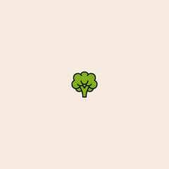 Broccoli icon flat vector design.
