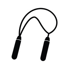jump rope simple icon vector art silhouette