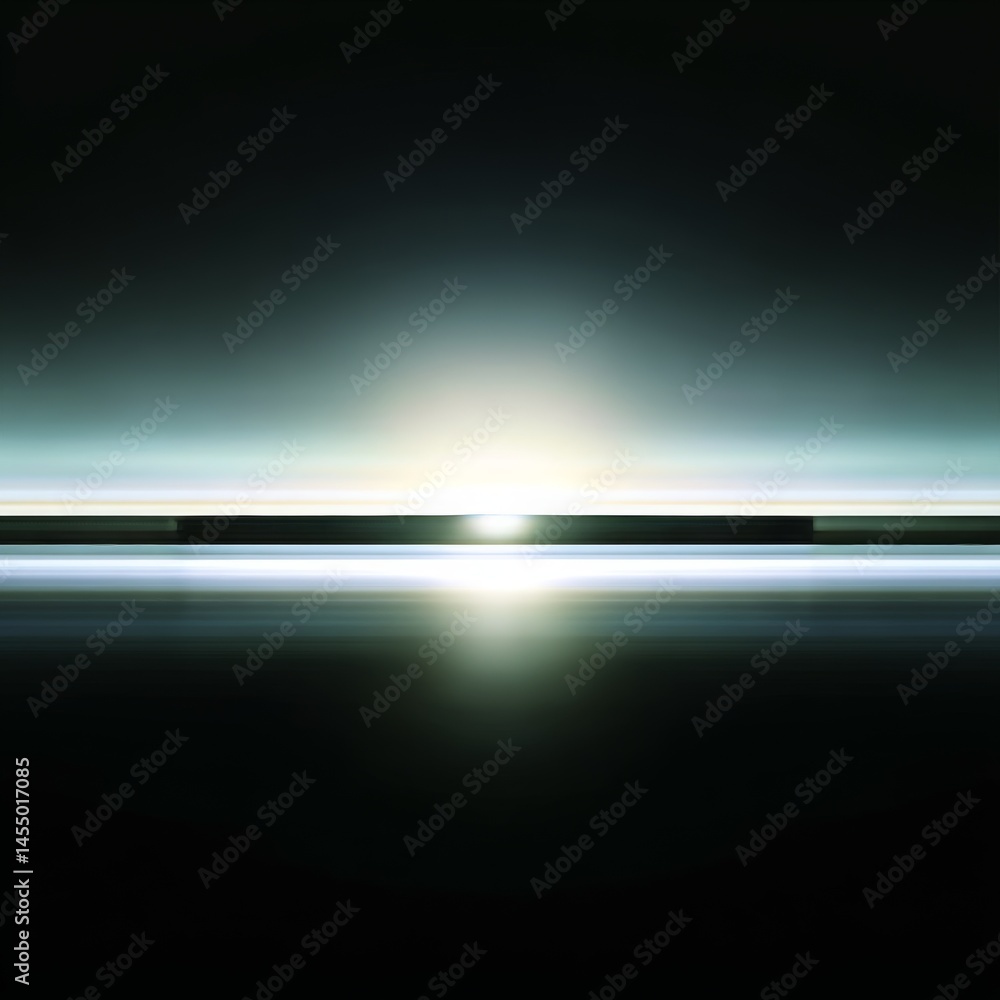 Poster symbolic representation of universal light with elegant horizontal gradient from darkness to illumin