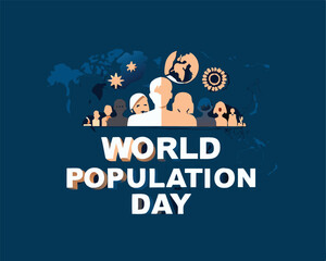 people  world population day vector