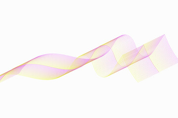 Wavy lines form spiral ribbon design element effect