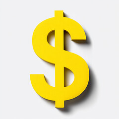 Obraz premium Yellow dollar sign image for finance and investment concepts financial symbol art