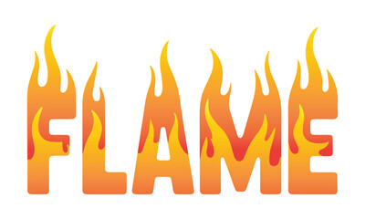 Fiery Flame Text Logo – Gradient Orange & Yellow Blazing Typography