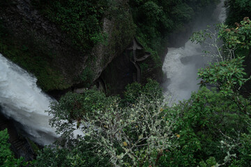 Pailon del Diablo waterfall located in Ecuador