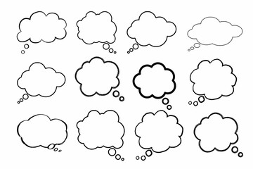 speech bubbles set, Set of speech bubbles icon,  speech bubbles icon