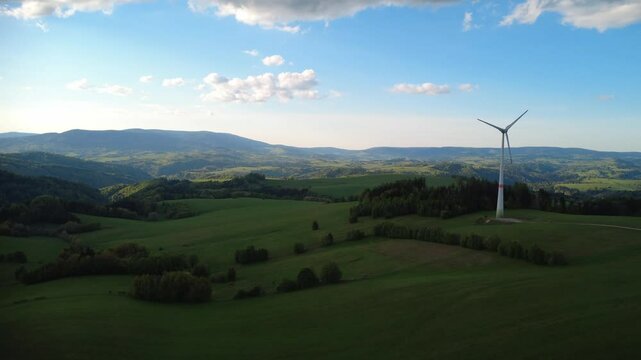 Beautiful landscape with Czech mountains in Doln&iacute; Morava, located in the Kr&aacute;lick&yacute; Sněžn&iacute;k region. Rolling hills, lush forests, and open skies create a peaceful and mountain view in the heart oF Czech.