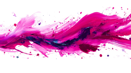 Magenta paint flow splash stroke stain abstract ink isolated «, cut out transparent"