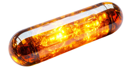 Fototapeta premium Futuristic capsule containing complex technology core, cut out transparent