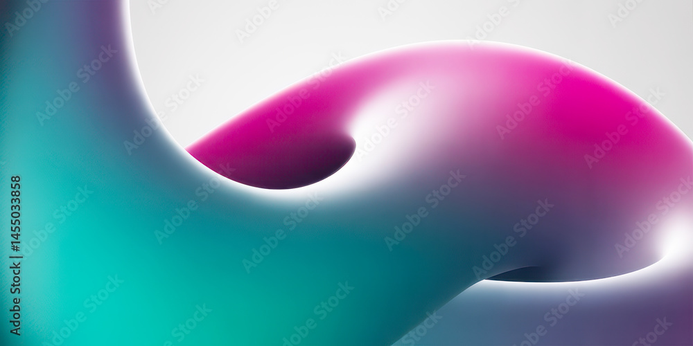 Aufkleber smooth fluid gradient shapes merge from teal to magenta, creating a dynamic modern backdrop ideal fo