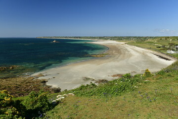 St.Ouen's, Jersey, Channel Islands. A natural bay and beach in Spring.