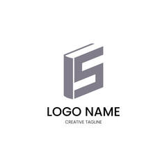 logo with a combination of books with the letter S