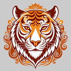 tiger head vector