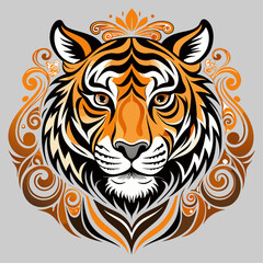 tiger head vector