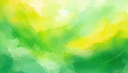 Fototapeta premium abstract green and yellow watercolor background