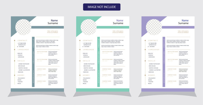 Corporate resume design business template