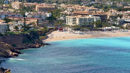 Enjoy the breathtaking coastal views of a tropical beach resort, ideal for relaxation