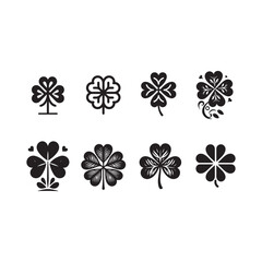 clover icons on white
