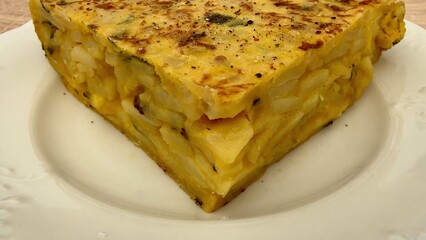 Savor the Deliciousness of a Traditional Spanish Tortilla Made with Fresh Potatoes and Onions