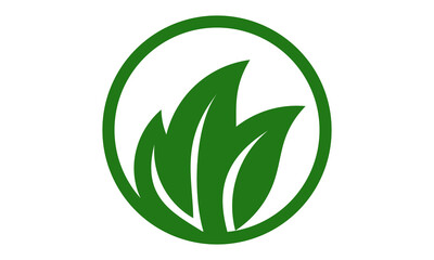 green leaf icon vector