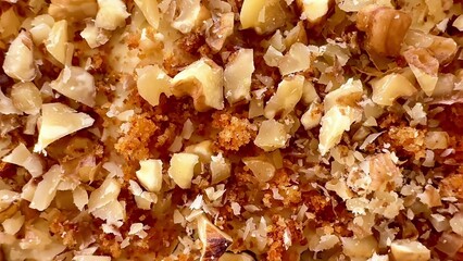 CloseUp View of Chopped Nuts Perfect for Various Culinary Applications and Uses