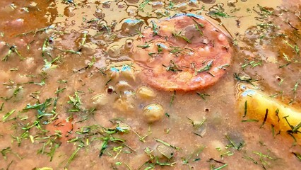 This is a delicious, herbinfused, spicy stew made with a variety of fresh vegetables