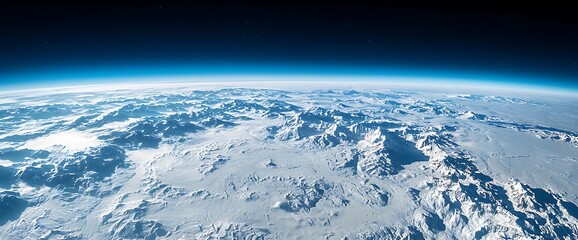 Fototapeta premium Earth's icy landscapes from space
