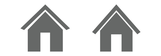 Minimalist House Icon with Roof