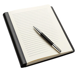 Open notebook and pen