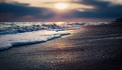 Obraz premium dark beach close up